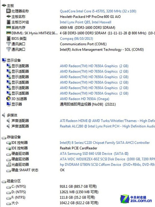 主打商用旗舰 惠普Pro One 600 G1评测