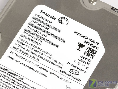 ϣ�ݣ�Seagate��Barracuda 500GB 7200ת 16MB SATA2��ST3500630AS��ͼƬ���� ��5�� -ZOL�йش����ߵ�5��