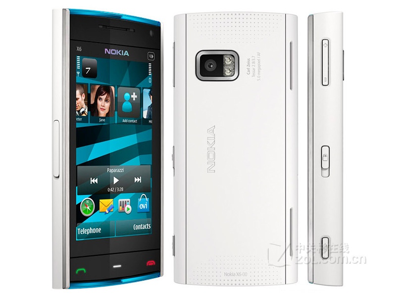 【官网效果图】诺基亚X6白色外观图片-ZOL中