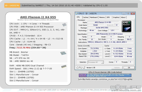 映泰870发力 AMD 955BE最高主频被刷新