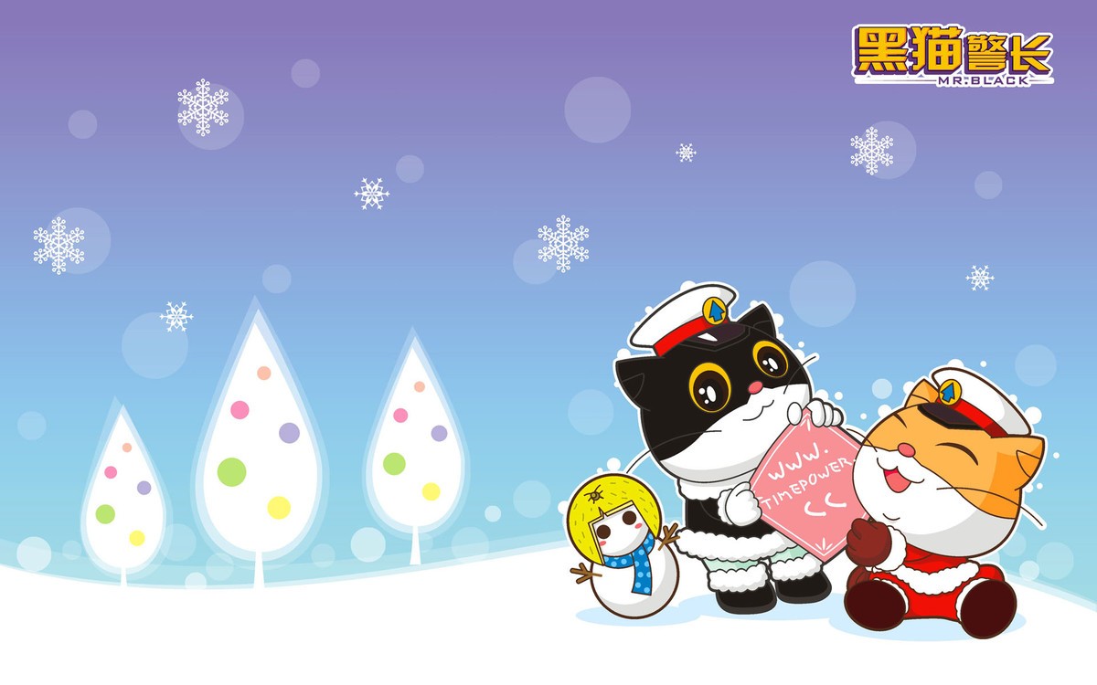 【高清图】 80后最经典 《黑猫警长》q版卡通壁纸图9