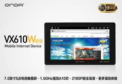 ��Ļȫ������ ��Ʒ����VX610W�������ع� 