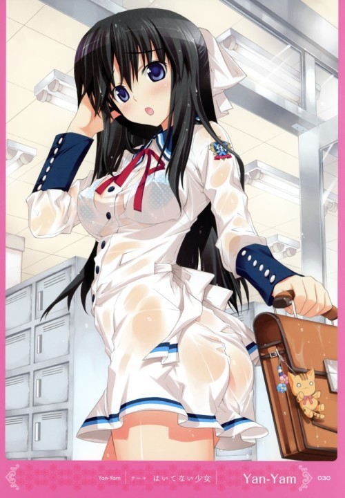 美少女打水仗被浸湿衣物的美少女图集_动漫周边