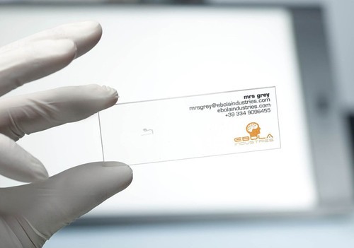 生物信息识别 显微玻片名片_家电导购