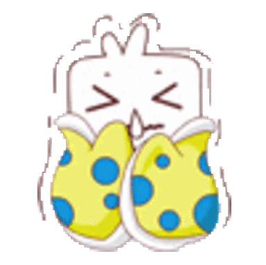 早期的单线条小白兔表情包分享展示