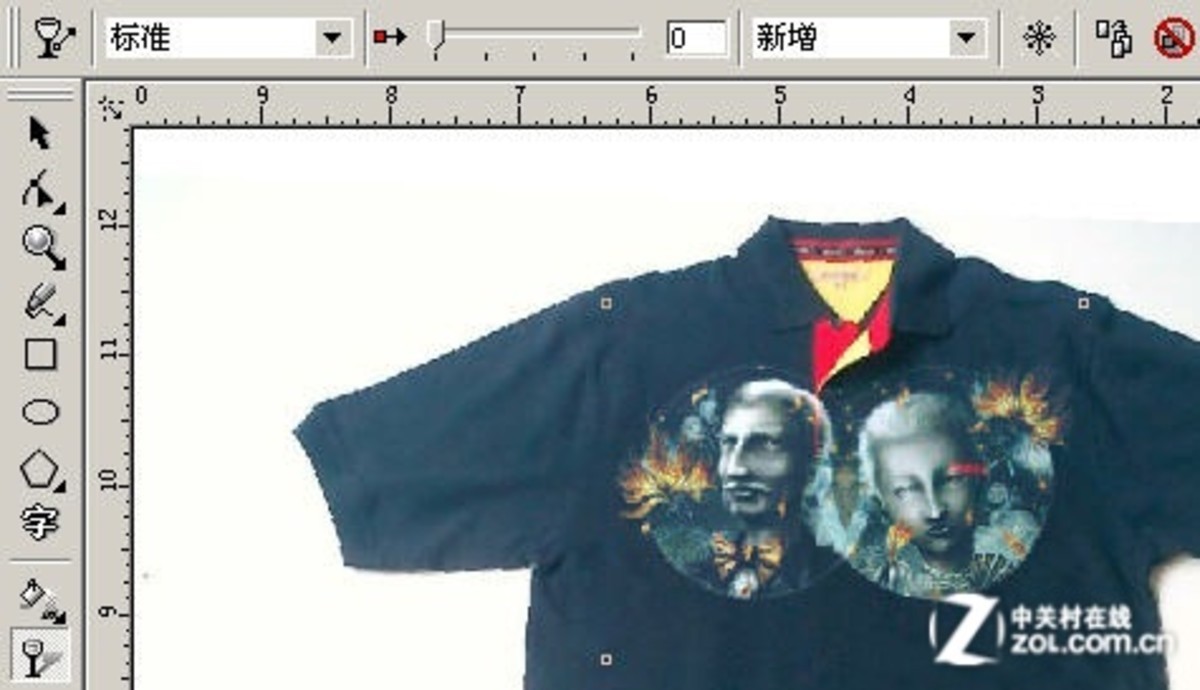 【高清图】CorelDRAW抠图小技巧 制作T恤印