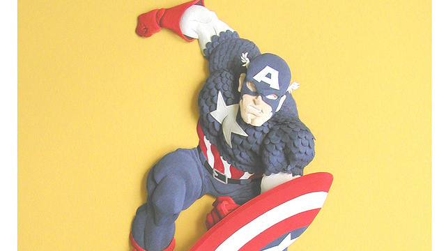 钢铁侠美国队长你相信这都是纸雕塑吗