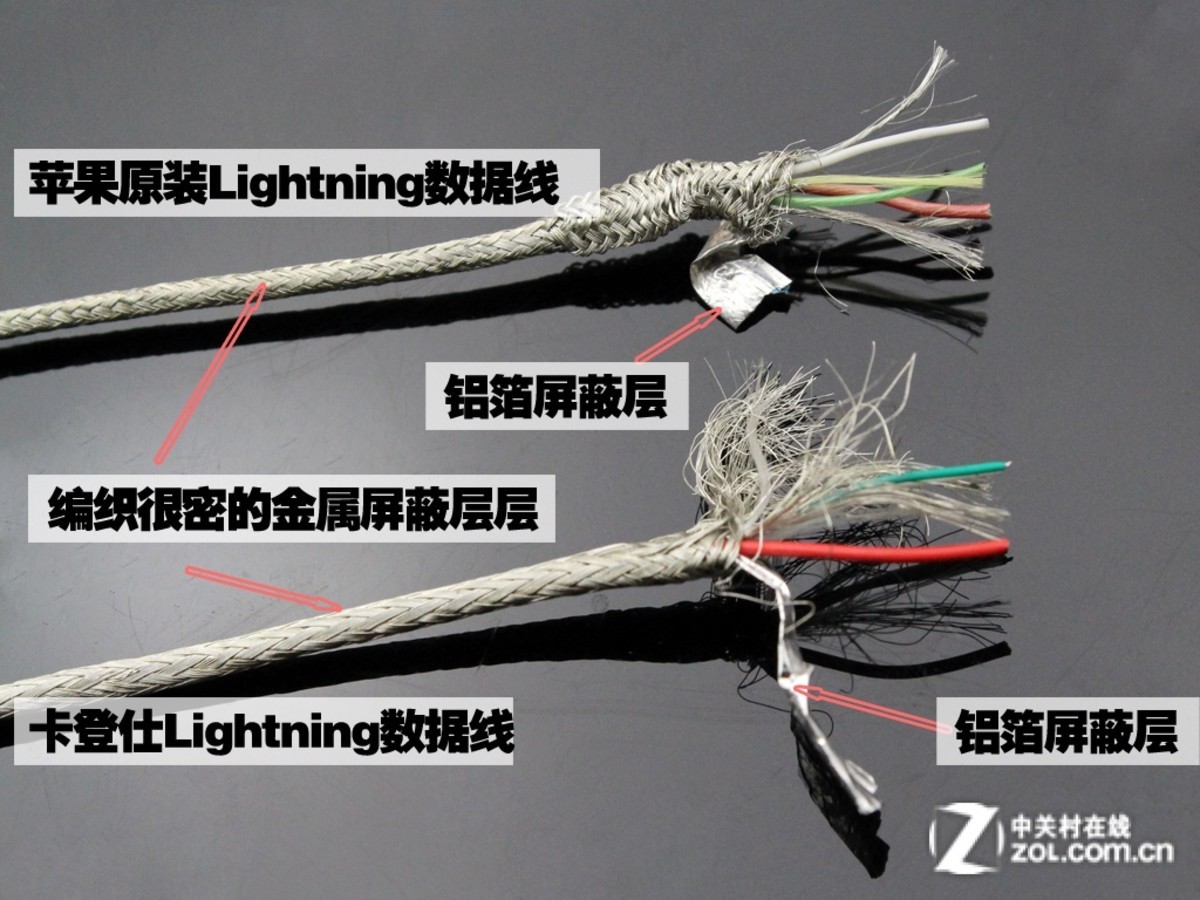 【高清图】 山寨大战原装 11款lightning数据线横评图3