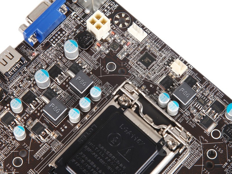 梅捷sy-h61l-m 局部细节图(1/5)