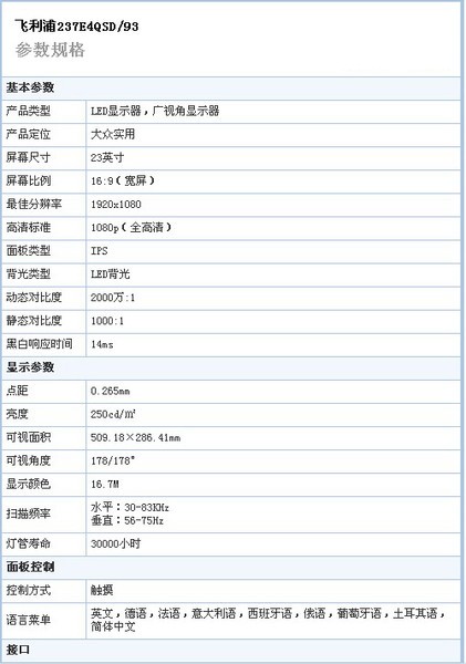 【高清图】 飞利浦237e4qsd显示器烟台新报1070元图3
