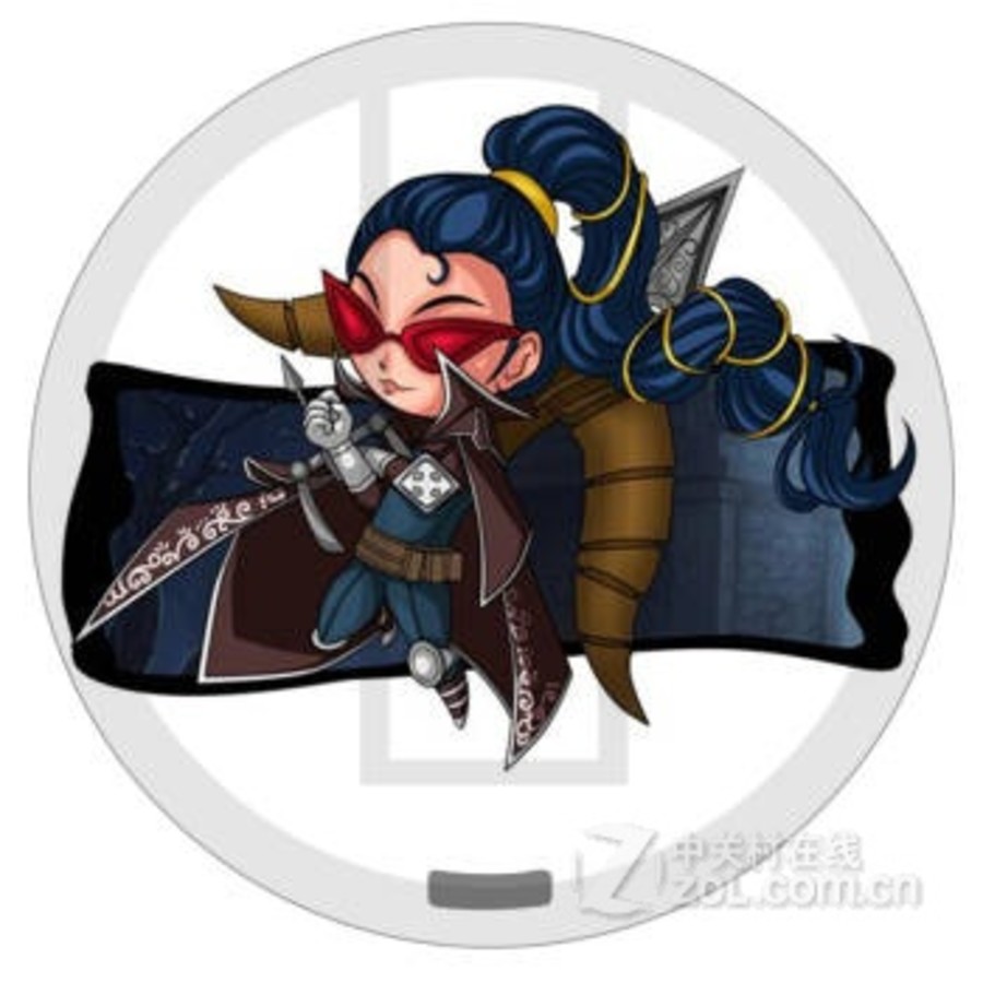 【高清图】 权王(quanwang)圆形卡片式u盘-暗夜猎手-薇恩 64g 图1