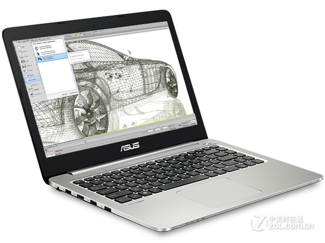 【高清图】 华硕(asus)k401ub6500(4gb/500gb/2g独显)整体外观图 图3