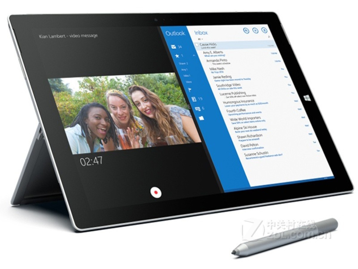【高清图】 微软(microsoft)surface pro 3(i3/128gb/win10/中国版)