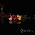 潮范时尚Hifi监听级发烧入耳挂式耳机 闪粉橙色