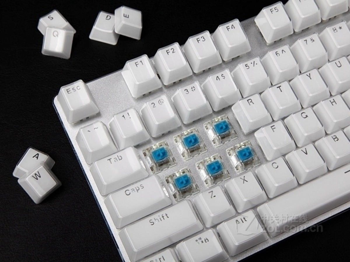 雷柏v500s冰晶版背光游戏机械键盘