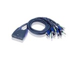 ATEN CS64US 4端口带线式USB VGA/音频KVM多电脑切换器 (0.9m, 1.2m)