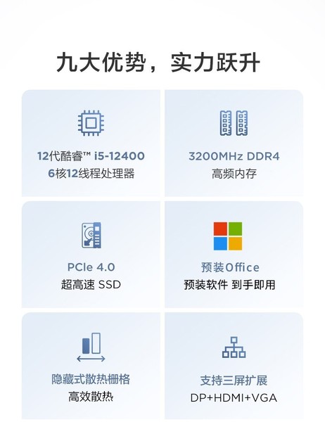  M460(i5 12400/16GB/256GB+1TB/GT730/23.8Ӣ)