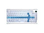 华硕天选TX75 碳纤维纹白键帽+蓝剑