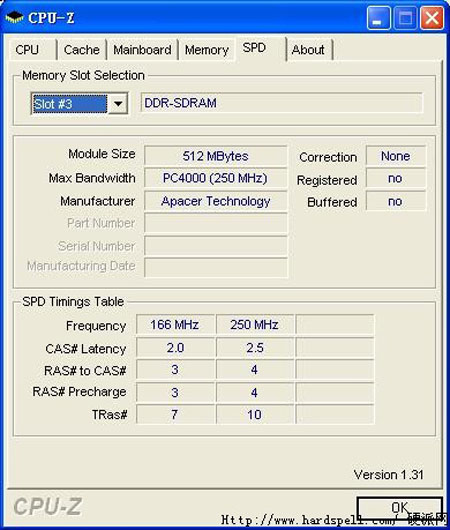 DDR飺հ512MB DDR500ڴ 