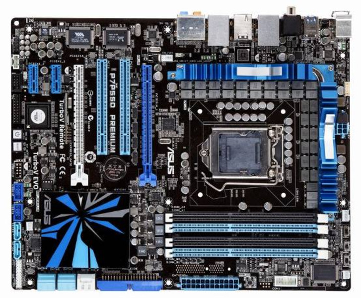 华硕p7p55d premium 整体外观图(1/9)