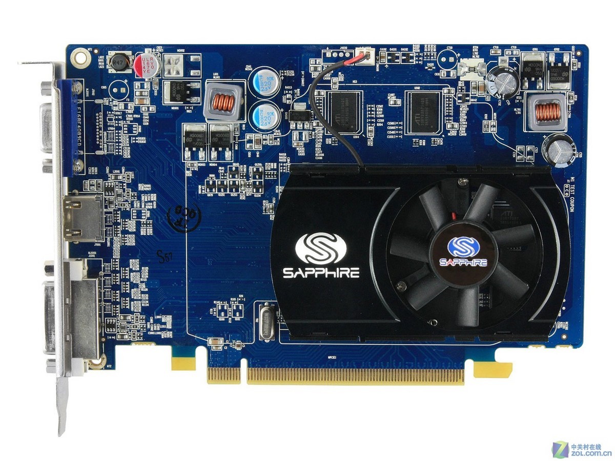 【高清图】 蓝宝石(sapphire)蓝宝hd5550 1g ddr2整体外观图 图1