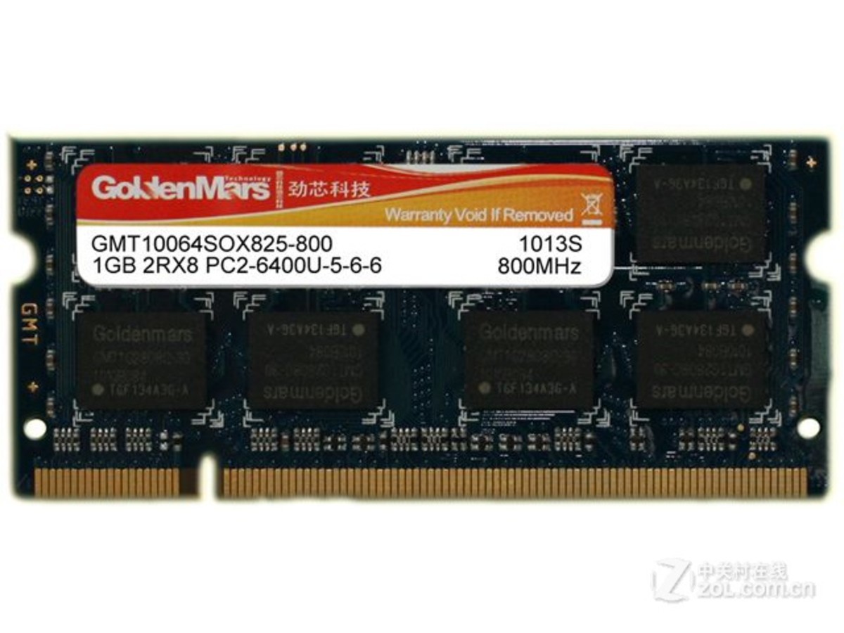 劲芯(goldenmars)1gb ddr2 800(gmt10064sox825-800)/笔记本整体外观