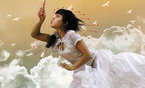 仙女下凡 PS制作梦幻美女飞天效果教程(未完)