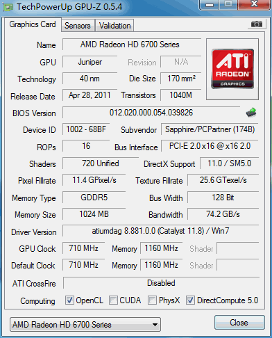499-799ԪVaporX HD6750 