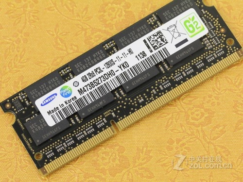 内存三星 4GB DDR3 1600(MV-3T4G3/CN)(笔记本)标签特写