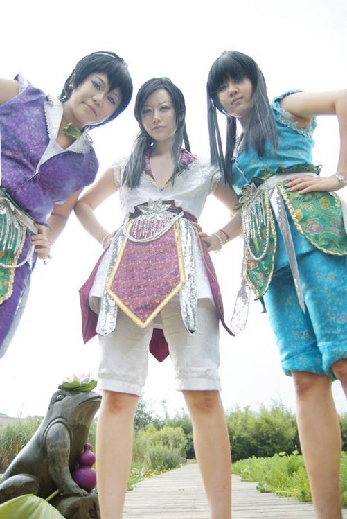 葫芦娃也中枪娘化 cos女版葫芦三兄弟