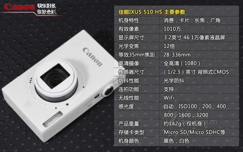 佳能ixus 510 hs图片