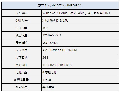 不到七千块 惠普 envy4-1007tx暑期火爆热销中